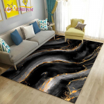 P&otilde;hjamaade marmorist tekstuuriga must kuldne vaip, suur, vaipvaip elutoa diivani uksemati sisekujunduseks, laste libisemiskindel p&otilde;randamatt 40x60cm