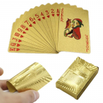 55 tk plastikust kvaliteetsed pokkerikaardid uued kuldsed h&otilde;bedollarid euro Golden Rose Magic veekindlad m&auml;ngukaardid 5,7 x 8,7 cm