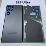 Tagaklaasi vahetus telefonile Samsung Galaxy S22 Ultra SM-S908B aku tagaluugi kate koos kaamera objektiivi CE logoga S22 Ultra White CE