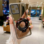 Telefoni&uuml;mbris Redmi 13 4G A3X Magsafe magnetilise aluse kronsteini &uuml;mbris jaoks POCO F6 Pro M6 X6 Pro C65 C61 l&auml;bipaistva objektiiviga kaamera kaitsekile pehme kate Redmi 13 4G must