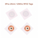 5 tk 25 mm 125 khz Rfid sildid Tk4100 kirjutatavad kleebised l&auml;heduskaardid, mida saab uuesti kirjutada