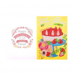 Rhinestone maalikomplekt Looge suurep&auml;raseid k&auml;sitsi valmistatud 5D-kujundusega s&uuml;nnip&auml;evakingitusi multifunktsionaalseid &otilde;nnitluskaarte C