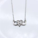 Heart Infinity ripats kaelakee, inkrusteeritud kividega naistele S&uuml;damekujulised ehted s&uuml;nnip&auml;evakingitused k&otilde;igile naiste t&uuml;drukutele kuld