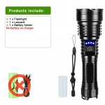 Taskulamp V&otilde;imas XHP100 LED Taskulamp Laetav Valgus Suumitav Lamp Veekindel Laterna &Uuml;liheledat Taskulambi Valgust Laiulatuslik V&auml;lklamp A-Flashlight