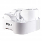 2-liitrine &uuml;livaikne kassi purskkaev, mitme piluga automaatne lemmiklooma veeautomaat 2-4 kassile USB elektriline kassipoegade joodik valge