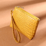 Naiste meeste nahast rahakott Multifunktsionaalne nahast m&uuml;ndikott kaardikott One Size kollane