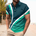 Meeste suvise vabaaja kultuuri hingav l&uuml;hikeste varrukatega s&auml;rk XXL sinine