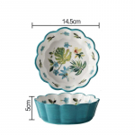 P&otilde;hjamaade lihtne k&auml;sitsi maalitud keraamiline salati kauss V&auml;rviline portselanist supipuuviljakauss pits riisi magustoit suupistekauss lauan&otilde;ud