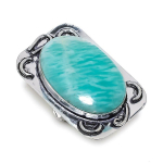 Amazonite Gemstone Handmade 925 Sterling Silver Jewelry Gift Ring Size 8 w8y65