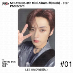 Stray Kids SKZ 8. minialbumi Rock Star Rockstar Rock Roll Limited Ver Unit fotokaart Leeknow #01