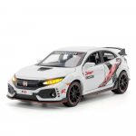 1/32 HONDA CIVIC TYPE R Sulamist Sportauto Mudel Valumudelid ja M&auml;ngus&otilde;idukid Metallist Automudel Heli ja Valgusega Kollektsioon Laste M&auml;nguasi Kingitus valge