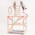 Lindude m&auml;nguv&auml;ljaku m&auml;ngualus Papagoi &otilde;rred Praktiline vastupidav puidust ahvena j&otilde;usaal