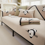 Panda tikandiga diivanikate elutoa diivanir&auml;tikumatt Libisemiskindel diivani kate Must servaga diivanir&auml;tiku istmepadi Kodukaitse 70x70cm 1pcs