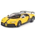 1/18 Bugatti Chiron PUR SPORT sulamist spordimudel Diecasts Metal Racing Super Car Model Simulation Heli ja valguse Lastele M&auml;nguasjad Kingitus kollane