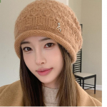 Elegantsed Luksuslikud m&uuml;tsid Naiste Elegantsed Imitatsioonid K&auml;sikonks K&uuml;&uuml;liku Karusnahast M&uuml;ts Korea Talvine K&otilde;rvakaitse Soojad Kootud M&uuml;tsid M（56-58cm） hall v&auml;rv