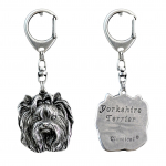Yorkshire Terrier, Yorkie I - Silver-plated key ring with dog, handbag decoration, backpack pendant by Art-Dog brand