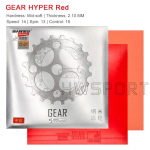 SANWEI GEAR HYPER Lauatennise kate poolkleepuv lauatennise kate eelh&auml;&auml;lestatud keskmise koogikujulise svammiga Red Mid-soft