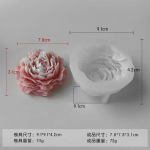 1 tk suur pojengi&otilde;ie silikoonvorm Kodune l&otilde;hnav k&uuml;&uuml;nlavorm kipsist DIY lille k&auml;sitsi valmistatud seebivormide k&uuml;&uuml;nalde valmistamine