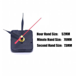 Vaikne vaikne retro kvartskell, mustade k&auml;te mehhanismi osad isetegemine