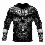 Kevad-s&uuml;gis meestemood vabaaja kapuuts 3D pealuu prindiga meeste &otilde;uduspulloverid dressipluusid t&auml;navar&otilde;ivad dressir&otilde;ivad, &uuml;lisuured topid XL