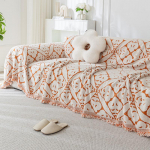 Tutt diivanipadi Four Seasons universaalne kattetekk Lihtne kaasaegne libisemisvastane padjakate seljatoe r&auml;tik 180*130 must