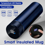 (SU)Roostevabast terasest vaakumkolb Smart Kettle LCD-ekraani temperatuur BU sinine
