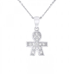 LEA &; ARTHUR - laste ripats "POIS" motiiv - 925 tuhandest h&otilde;bedast roodiumiga kaetud ja; Tsirkooniumoksiidid