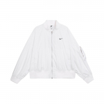 Nike Sportswear Essentials &Uuml;hev&auml;rviline Vabaaja Pesapallikrae Pikkade Varrukatega Jakk Naiste jakid Valge FN2840-100 S