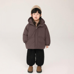 Laste sulejope Talvine laste paksendatud puhvjope Korea versioon V&auml;ikeste ja keskmiste laste l&uuml;hike valge pardi sulejope 140cm