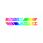 2 tk Auto kere sportlikud dekoratiivkleepsud Embleem M&auml;rk Auto uks 3 v&auml;rvi peegeldav riba Kleebis Auto v&auml;lisilme kujundustarvikud must