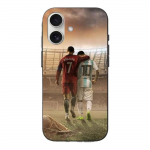 Coque Iphone 16 Plus cristiano ronaldo messi goat