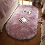 Paks Karvane Vaip Elutuppa Lamba Nahast Pl&uuml;&uuml;s Magamistoa Vaibad Pika Karvaga Vaip Roosa Laste Toa Pehme Villane Voodi&auml;&auml;rne Matt Kodu Dekoor 60x90cm roosa