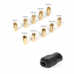 10-11 tk/partii minipuur-messingist tsang 0,5-3,2 mm messingist ja tarvikukomplekti mutriga. 11pcs 4.3mm with nut set