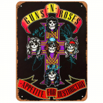 Klassika rokkb&auml;nd &ldquo;Kiss Revenge&rdquo; Vintage Art Metal Plakat Retro Man Cave Music Club Baar Pubi Kohvik Dekoratiivsed plaadid 20x30cm must