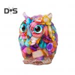 Looduslik kristallist &ouml;&ouml;kulli ornament K&auml;sit&ouml;&ouml;na valmistatud vaigust &ouml;&ouml;kulli kujuke kristallkruusatega kogutav v&auml;rviline &ouml;&ouml;kulli ornament kodukaunistuseks Reiki ravimiseks mitmev&auml;rviline