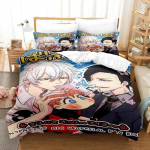 3D Hypnosis Mic -Division Rap Battle Voodipesukomplekt &Uuml;hekohaline Kaksik T&auml;issuuruses Kuninganna Kuningas Suurus Voodikomplekt T&auml;iskasvanu Laps Magamistuba Tekikott Komplektid 70x133cm 2pcs