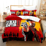 Moodsad 3D Red Dead Redemption Voodipesukomplektid Tekikoti komplekt Padjap&uuml;&uuml;rikotiga &Uuml;heinimese, Kaheinimese, Queen, King Voodipesu AU Single 140x210cm