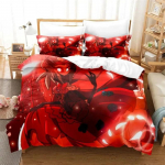 Anime Stolas Helluva Hazbin Hotellid Boss voodipesukomplekt poisid t&uuml;drukud, kaks &uuml;heinimesevoodit, kuninganna tekikott Padjap&uuml;&uuml;r, voodi, lapsed, t&auml;iskasvanud 135x200cm 2pcs