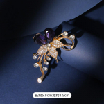 Moodne tsirkoonroosi pross Lihtne hele luksuslik pintselmantel aksessuaaridega Lillepross valgusevastane fikseeritud pandlaga