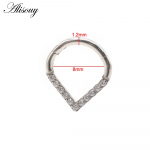 Alisouy 1 tk Roostevabast Terasest Armastuse S&uuml;damega Vee Tilga Tsirkooniga Hingedega Kl&otilde;psatav Nina Septum R&otilde;ngas K&otilde;hre K&otilde;rvar&otilde;ngas Keha Augustus Ehted h&otilde;be