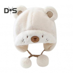 Talvised soojad beebim&uuml;tsid v&auml;ikelaste k&otilde;rvaklapiga karum&uuml;tsi pehme palliga Unisex imiku lumem&uuml;tsiga fliisist soojad &auml;&auml;ristud m&uuml;tsid vasts&uuml;ndinule sinine