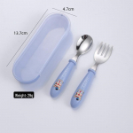 Laste multifilmide lauan&otilde;ude komplekt: Roostevabast terasest lusika ja kahvli kombinatsioon Pig-Spoon+Fork+Box