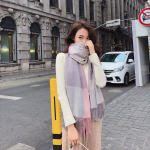 S&uuml;gis ja talv Uus sall Naiste paksendatud imitatsioon ka&scaron;miir mitmek&uuml;lgne &otilde;pilases&otilde;bralik sall pikk ruuduline sall 185*65cm