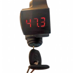 Elektrilise jalgratta p&ouml;idlaga gaasipedaali pinge n&auml;idik Toitel&uuml;liti klahvilukuga