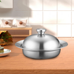 Flying Saucer Steaming Plate Fish Poacher Practical Easy to Clean Multifunctional Stockpot Food 17cmx21cmx27cm