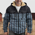 Meeste talvine t&otilde;mblukuga kapuutsiga fliisist kampsun Patch Pocket vabaaja jakiga XXXXXL