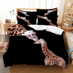 &Auml;mblik ja Loomad Voodipesukomplekt Mikrokiud 3D-tr&uuml;kk Tekikott Queen King Size Moekujundus Tekikott Padjap&uuml;&uuml;ridega EU single(135x200cm)
