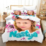 3D-print nagu Nastya voodipesukomplekt Tekikate Voodikomplekt Tekkkate Padjap&uuml;&uuml;r Lohjamine King Queen Size poiste voodipesukomplekt t&auml;iskasvanutele AU Single 140x210cm