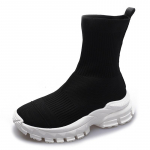 Koo Sokid Saapad Naiste Moodsaapad Spordiplatvormkingad Chelsea Slip-on vabaajajalatsid Naine 2024 Uued naiste p&auml;tsid Tossud 40 must