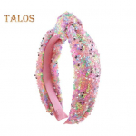 T&uuml;drukute juukser&otilde;ngas V&auml;ljam&otilde;eldud s&auml;delev vikerkaarekujuline s&otilde;lmedega peapael Juukseaksessuaarid T&uuml;drukule s&uuml;nnip&auml;evakingitus kollane